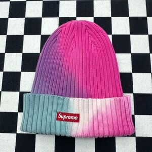 Supreme Pink and Gray Gradient Beanie